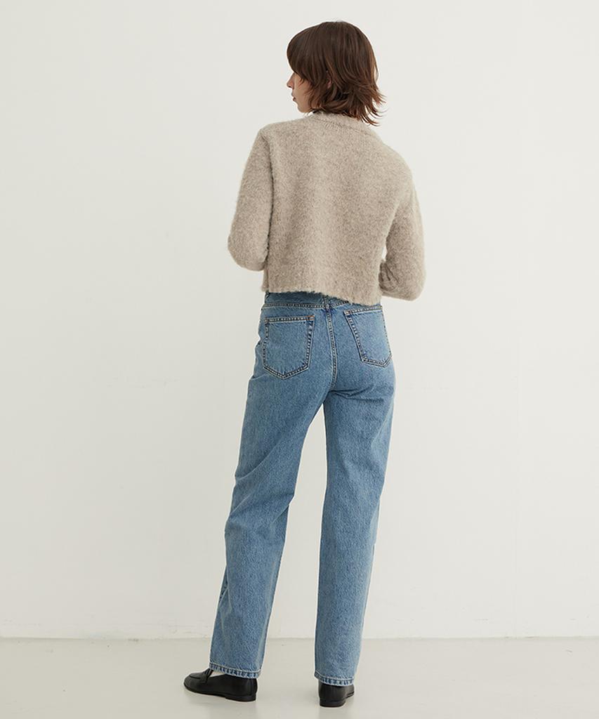 STEP AROUND Brushed Crop Round Knit_Sandstone
