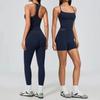 Yoga Set 2 Piece Women Sportswear Suit Outfit Fitness Tank Top Leggings Set Running Workout Tracksuit Gym Clothing Athletic Wear