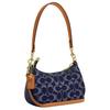 Coach Teri 20 Chiusura Superiore con Zip Stampa del Marchio Tessuto e Ecopelle Borsa a Spalla Piccola da Donna Blu Denim CY735-IMXIA