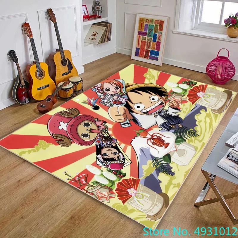 3D Carpet One Piece Zoro Eight Hundred Worry Swords Anime Living Room Bedroom Decoration Rug Kids Child Anti Slip Crawling Mat 40cmx60cm