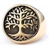 316 Titanium Steel Tree of Life Ring for Men Vintage Leaf Design Durable Titanium Band