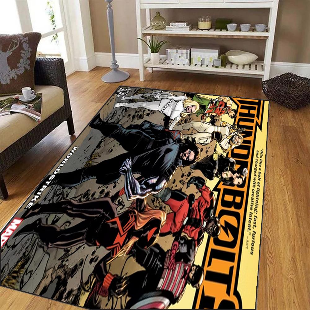  DISNEY Marvel Thunderbolts Living Room Decorative Rug Sofa Coffee Table Non-slip Mat Winter Soldier Boy Bedroom Decor Rug