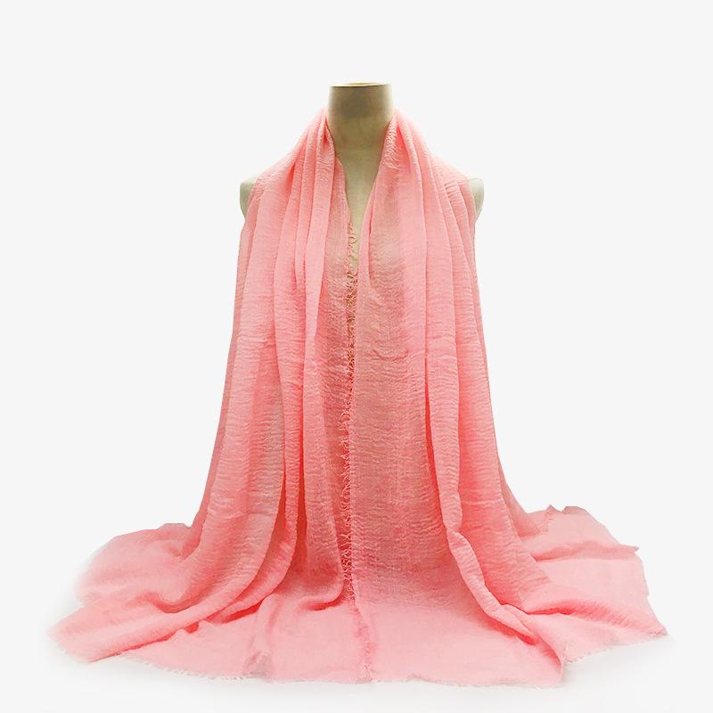 Women Cotton Linen Scarf Summer Girl Solid Color Sunscreen Thin Scarves Soft Shawl Foulard Viscose Spring Female Wrap Shawls New