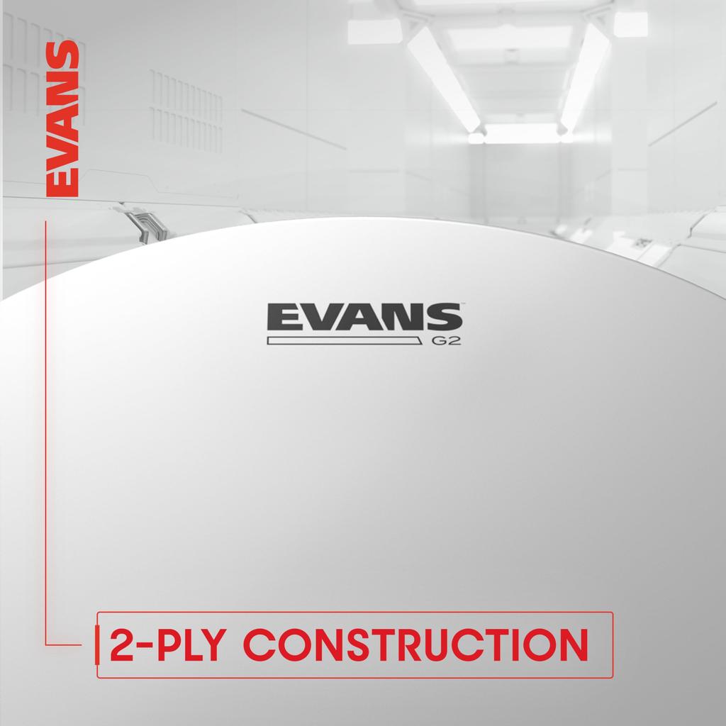 EVANS Piele Toba Mare 22" Alb Acoperit BD22G2CW