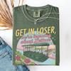 Get In Loser Koszulka Magiczna Podróż, Dowiedz się o Sałacie, Koszulka Graficzna Future Land, Estetyczny Park Rozrywki w Stylu Retro, Modne Koszulki Comfort Colors