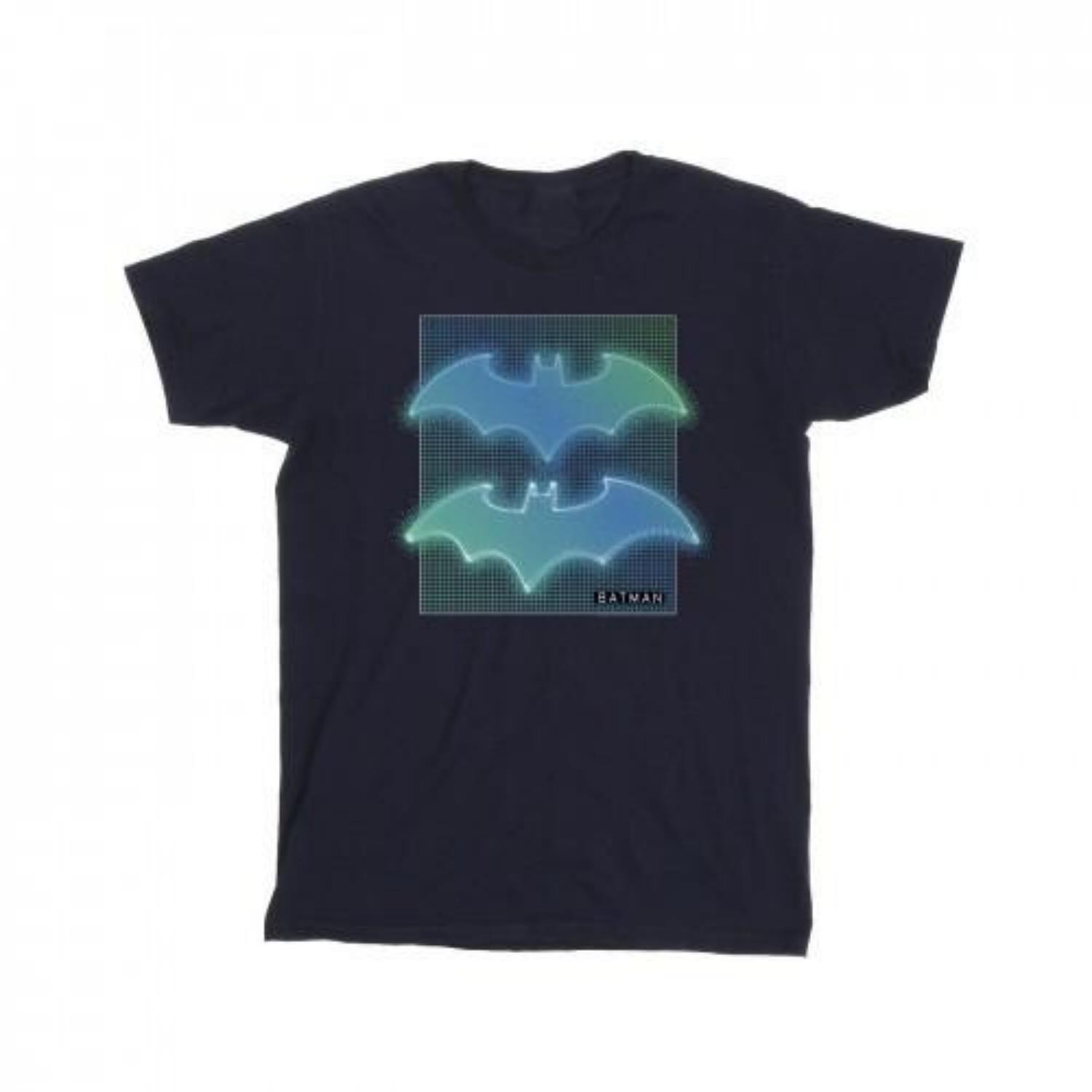 DC Comics Mens Batman Grid Gradient T-Shirt S чёрный