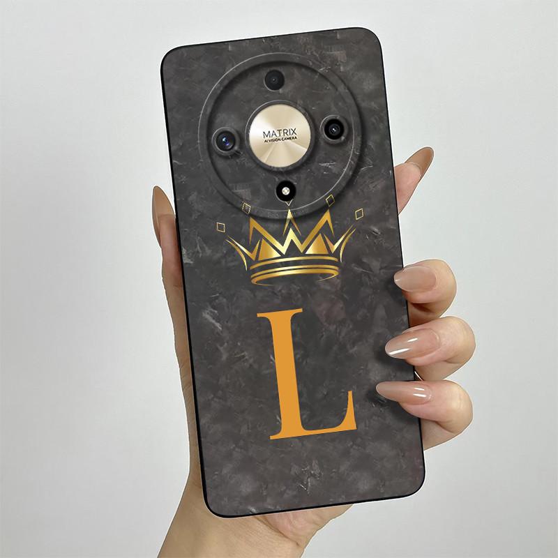 For Honor X9b Case Honor X9A Honor Magic 6 Lite Magic 5 Lite Phone Case Crown Letters Full Matte Anti Drop Soft Protective Cover