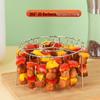 24-Skewer Stainless Steel Air Fryer and BBQ Rack for Vertical Grilling