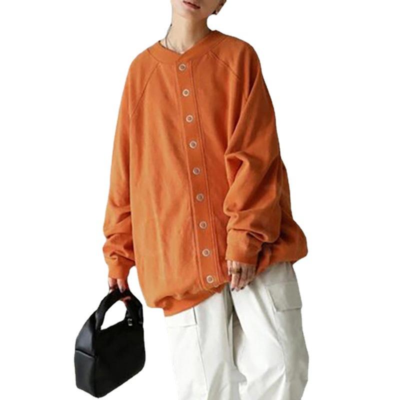 Lazy and Thickened Jacket for Women In Autumn and Winter, Loose Large Version of Baseball Uniform for New Front and Rear