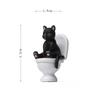 1PC Cute Cartoon Toilet Pig Cat Ornament Desktop Makeup Room Decoration Crafts Home Creative Small Ornaments