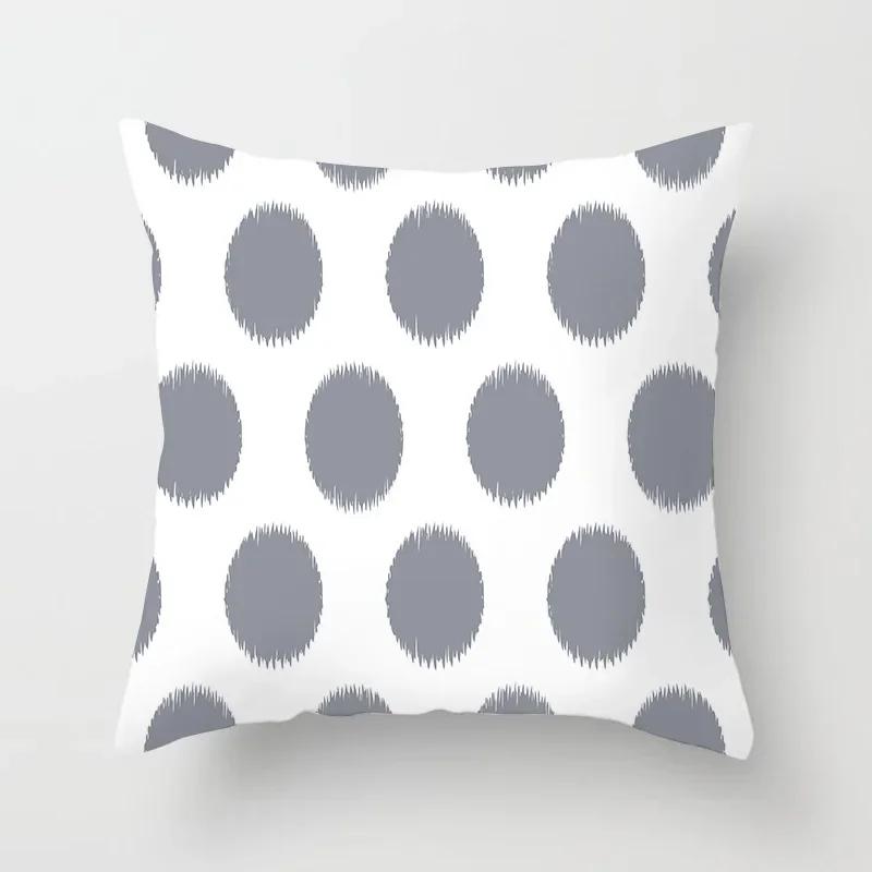 European Gray Pillowcase Geometric Pillow Cover Sofa Cushion Cover Garden Throw Pillows Hotel Outdoor Cushions Car Chair 45X45cm
