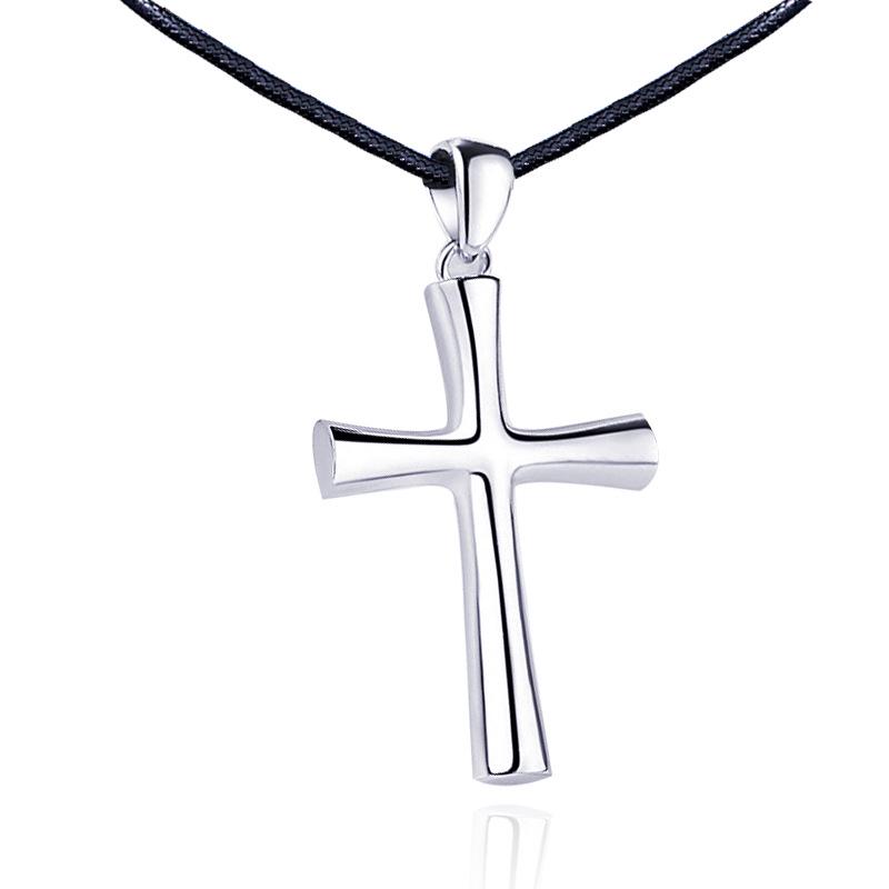 925 Sterling Silver Cross Pendant - Hu Bing Inspired European & American Fashion Clavicle Chain for Couples, Perfect Christmas Gift