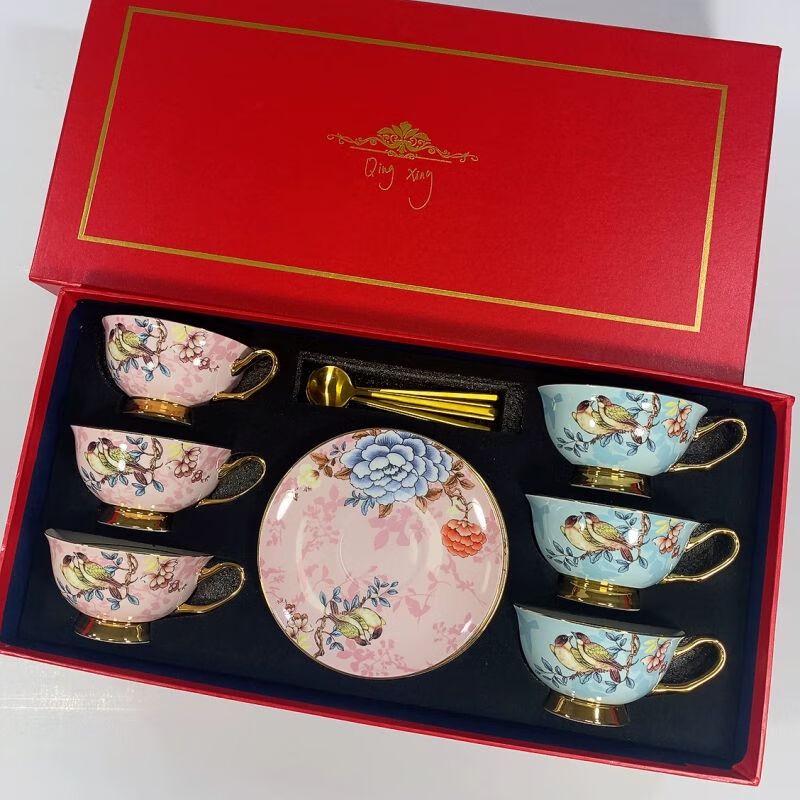 TXRMDX European Bone China Coffee & Tea Cup Set