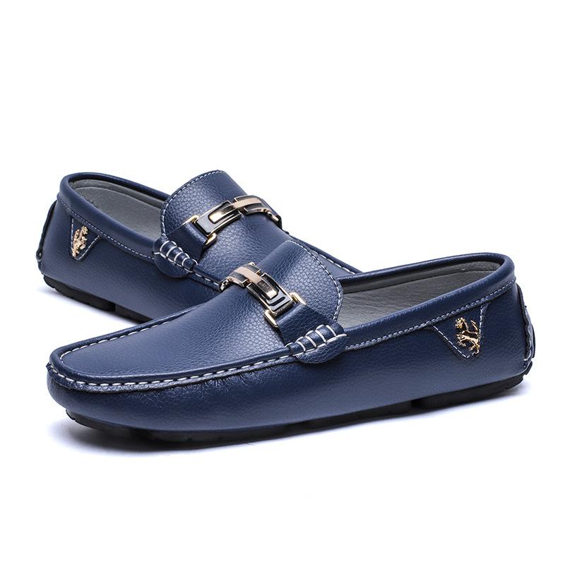 Men's Casual Loafers Flats Driving Shoes Slip-on Boat PU Shoes