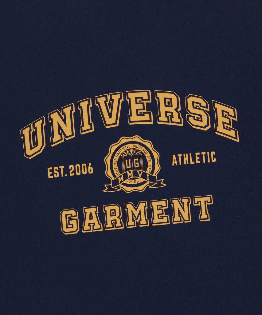 Yunibeoseugameonteu Ug Symbol Logo Print T-Shirt_Navy