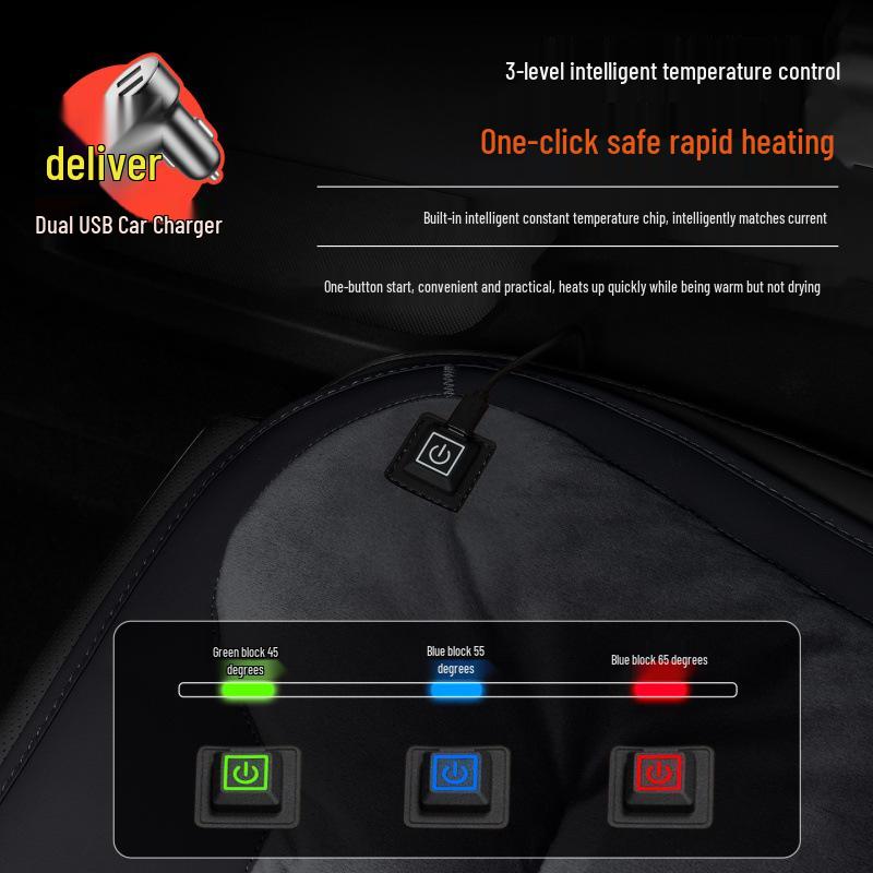 Kompatybilny z Oshan X5/X7PLUS i Z6: Kosei Flanelowa Podgrzewana Poduszka na Siedzenie Samochodowe