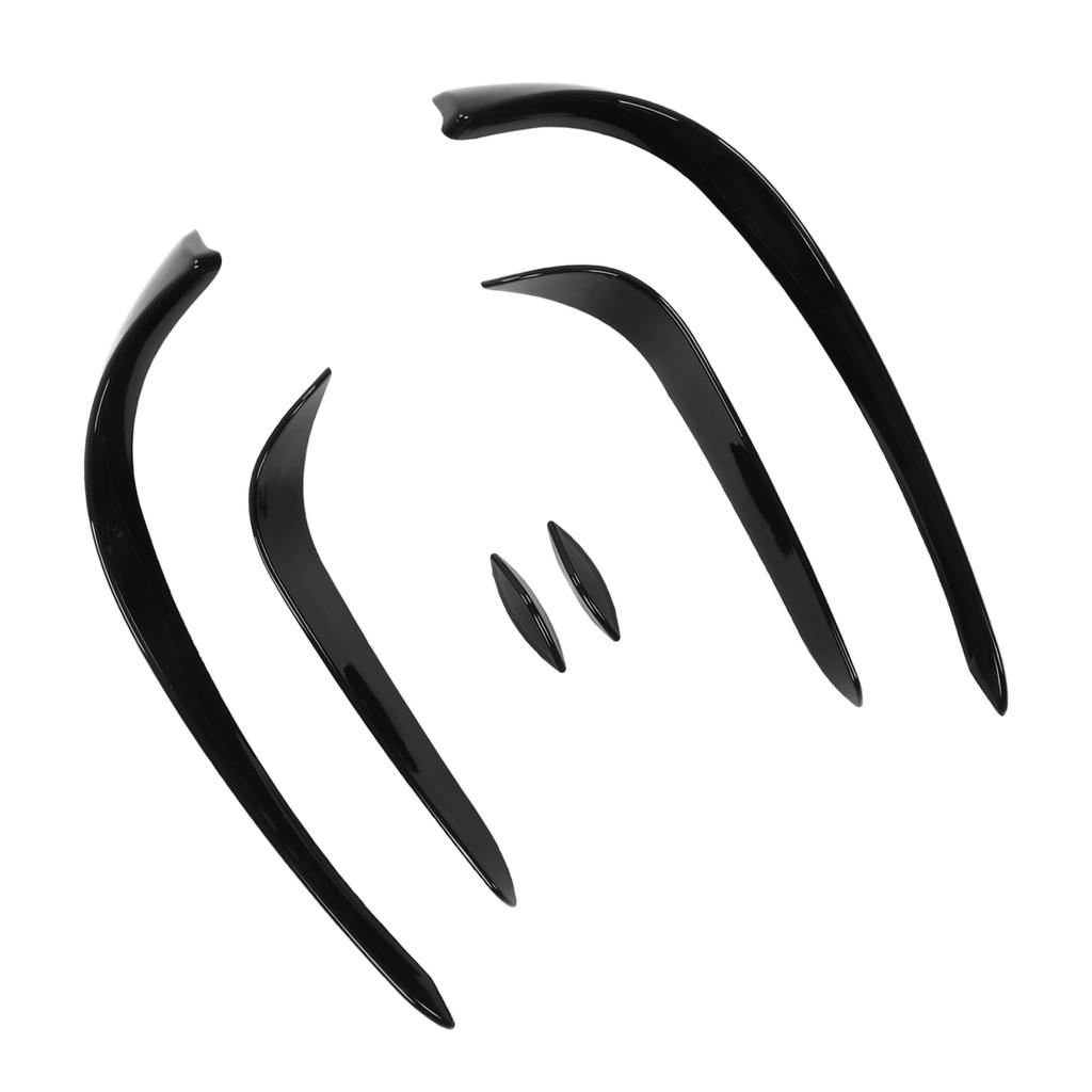 6pcs Car Front Bumper Spoiler Set Glossy Black Replacement for Mercedes‑Benz C‑Class W205 AMG‑LINE C43