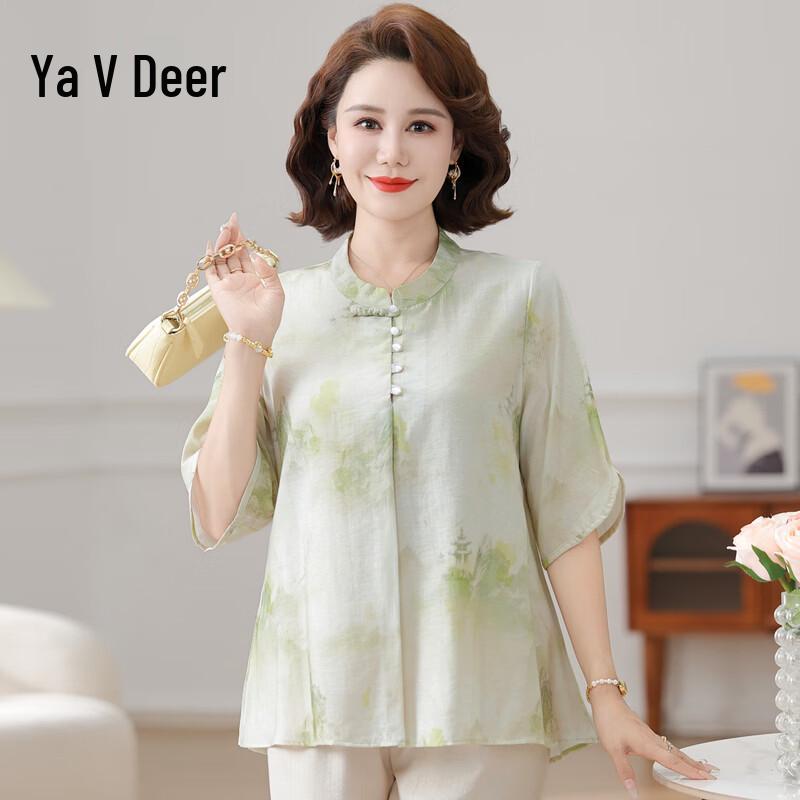 Yalu Women s Cotton Linen Short Sleeve T-Shirt 3XL
