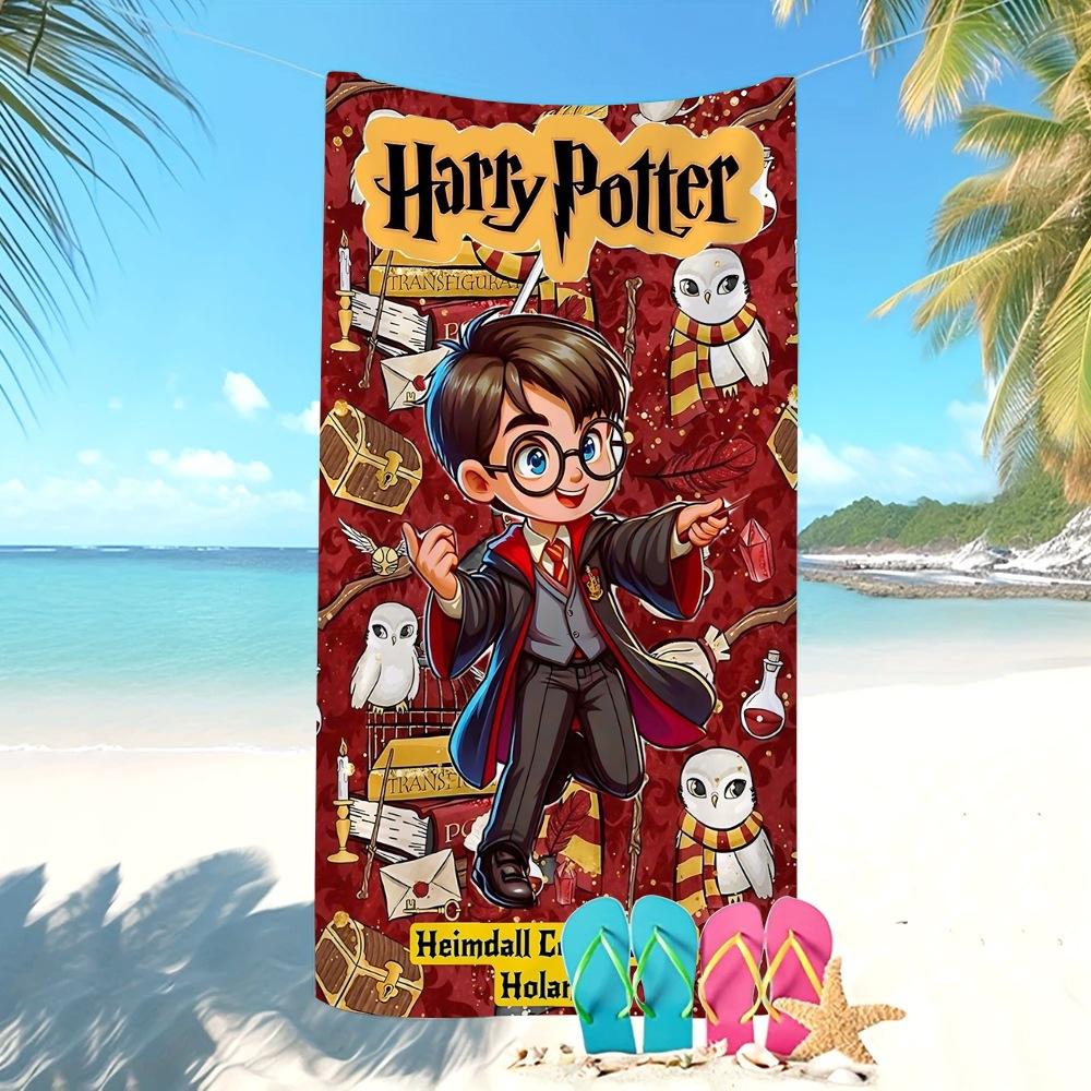 Fantasy Magic Character Pattern Microfiber Large Towel For Children Beach Swimming Shower