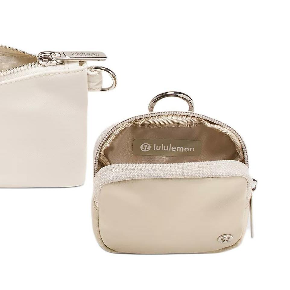 Lululemon Dual-Pouch Sling Casual Fashion Zipper Closure Nylon Shoulder Crossbody Bag Unisex Bags Natural-Linen Bone LU9C16S-060510