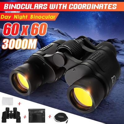 60x60 Optical Telescope Binocular HD Optic Night Vision 3000M For Outdoor Bird Watching Travelling Hunting Camping Plastic