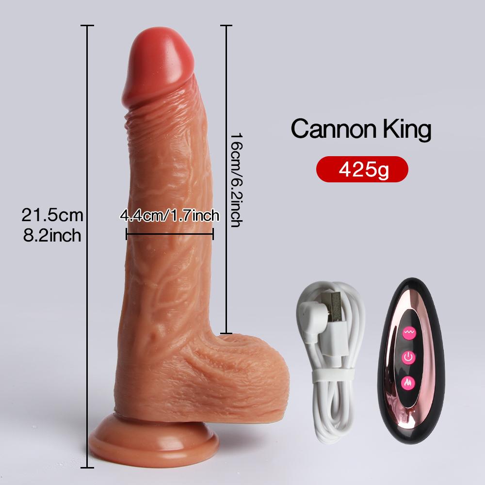 Realistický teleskopický vibrátor dildo pre ženy veľký skutočný penis diaľkové ovládanie vyhrievanie vtláčanie dildio sexuálne hračky ženské masturbátory