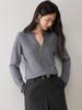 Autumn/Winter 2026 Women's Cashmere Button-Down Half-Collar Sweater: Versatile, Loose, Slimming Base Layer Pullover