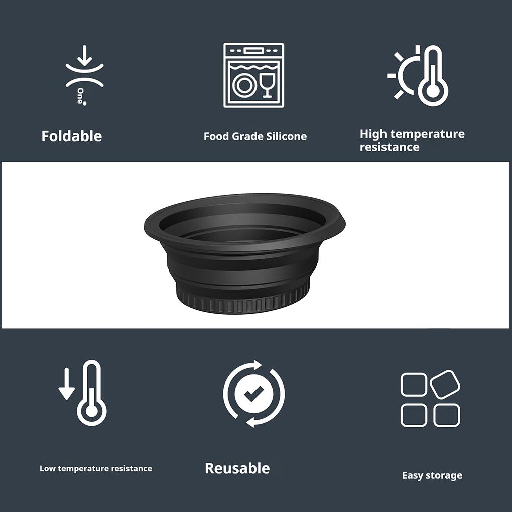 ABS Foldable Ice Bath Bowl For Face Cooling Ergonomic For Convenient Large Foldable Silicone Bowl