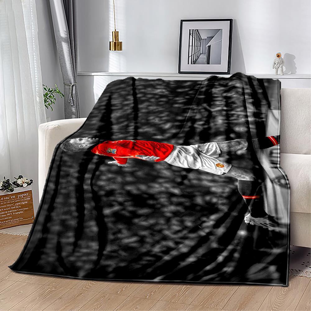 Football Player Celebration Blanket Durable Comfort Great for Office Chair Livingroom Office Four Seasons Universal Digital Print
