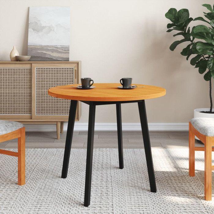 VidaXL Round Table Top Wax Brown Ø80x2.5 Cm Solid Pine Wood, Wooden Table Top, Round Table Top, 847129
