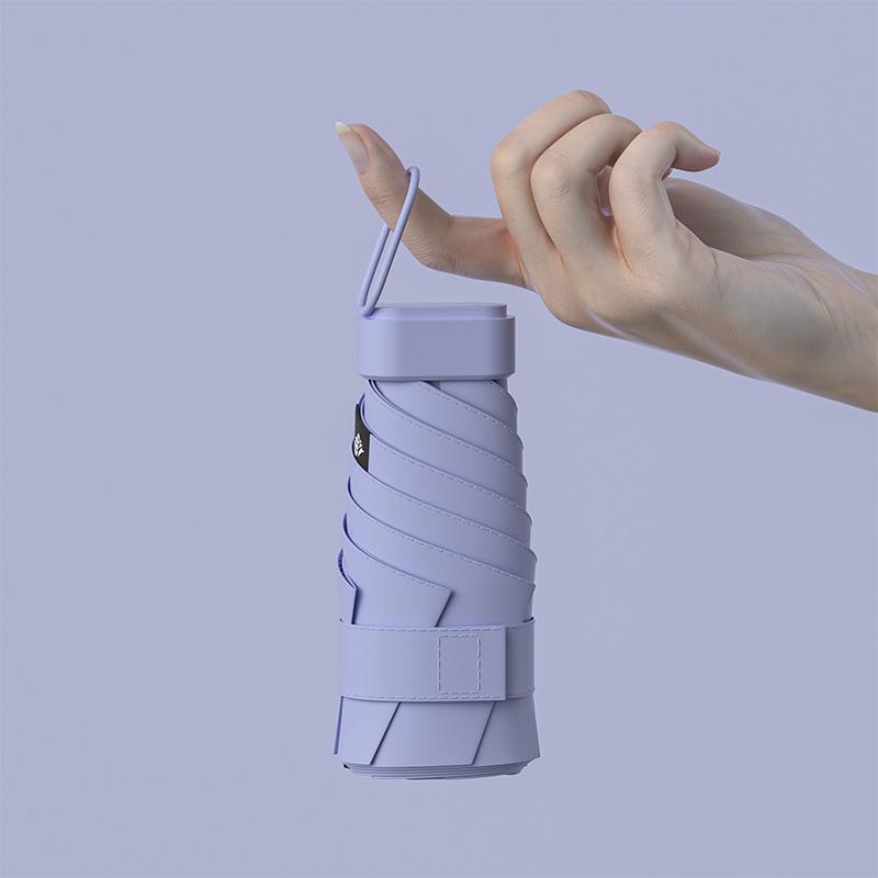 Creative Sunscreen Vinyl Umbrella Mini Small 50% Umbrella Women's 60% Bag Umbrella Weather and Rain Umbrella
