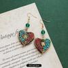 Retro niche design Nepalese exotic Tibetan earrings femininity simple personality handmade earrings
