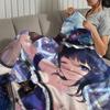 anime art cute girl a-asaka karin soft warm plush blanket for dormitory sofa living room pet hogar bedroom gift nap home Flannel