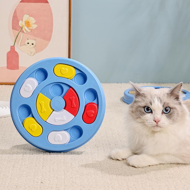 Dog & Cat Puzzle Toy: Slow Feeder Bowl, Anti-Choking Design, Treat Dispensing.