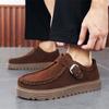 British style retro soft-soled casual leather shoes youth large size snail shoes driving shoes board shoes