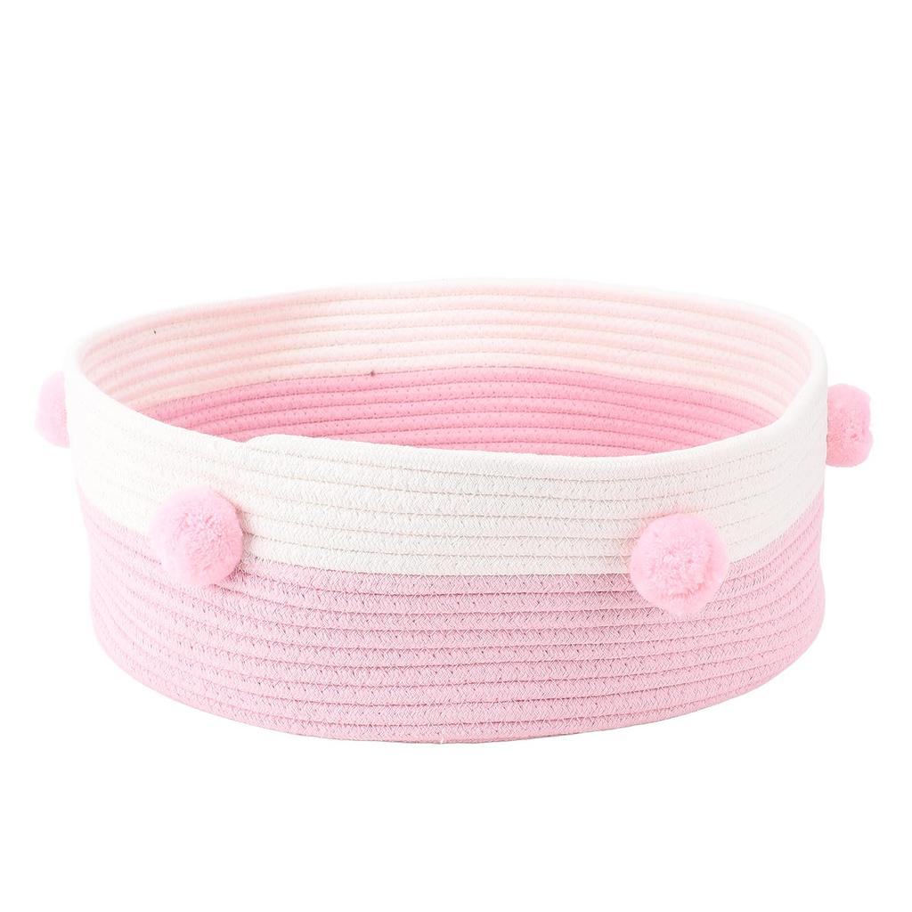 Cat Scratcher Bed Basket Cotton Rope Hand Knitting Stylish Look Cat Sleeping Bed Scratching Mat for Home Indoor