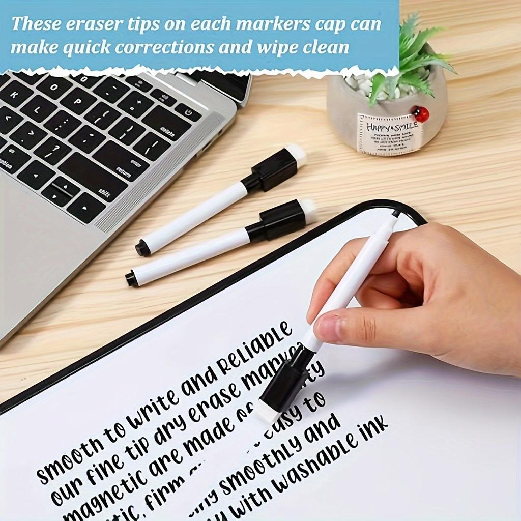 50 Pieces Dry Erase Markers Whiteboard Black Dry Erase Markers With Rubber Cap Fine Tip Dry Erase Markers