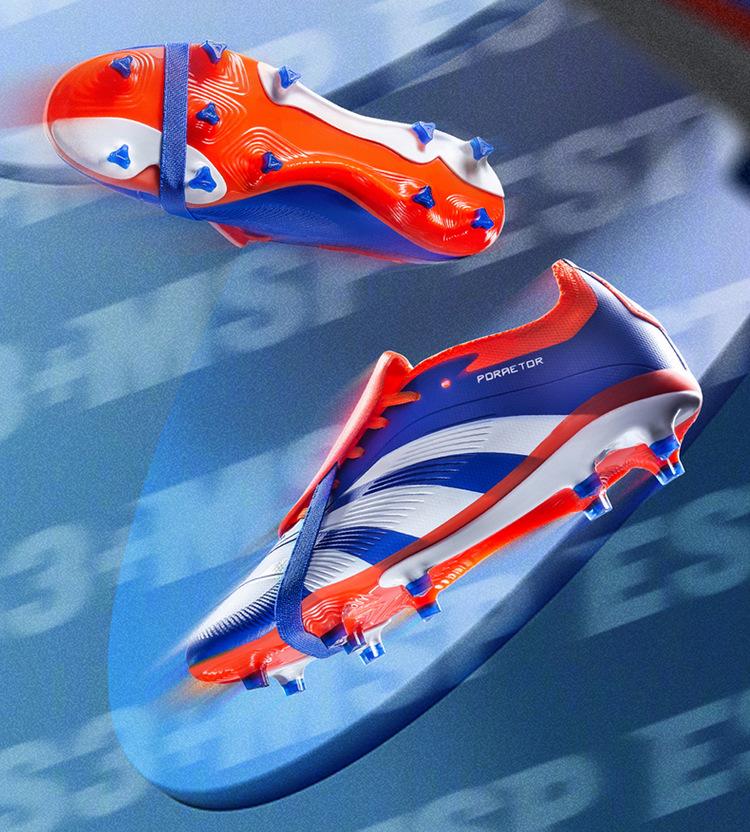 Herren Outdoor Fußballschuhe - Messi Ronaldo Edition mit langen Stollen für Kunstrasen