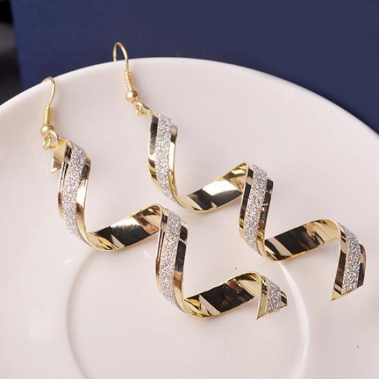 

Женщин ретро шарик твист спираль Eardrops длинный крюк серьги на крючках Jewelly