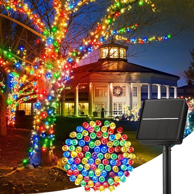 

1/2 Pack of 30/100 LED Solar String Lights with 8 Modes Suitable for Festivals Christmas Gardens Trees Weddings Parties 7M-30LED