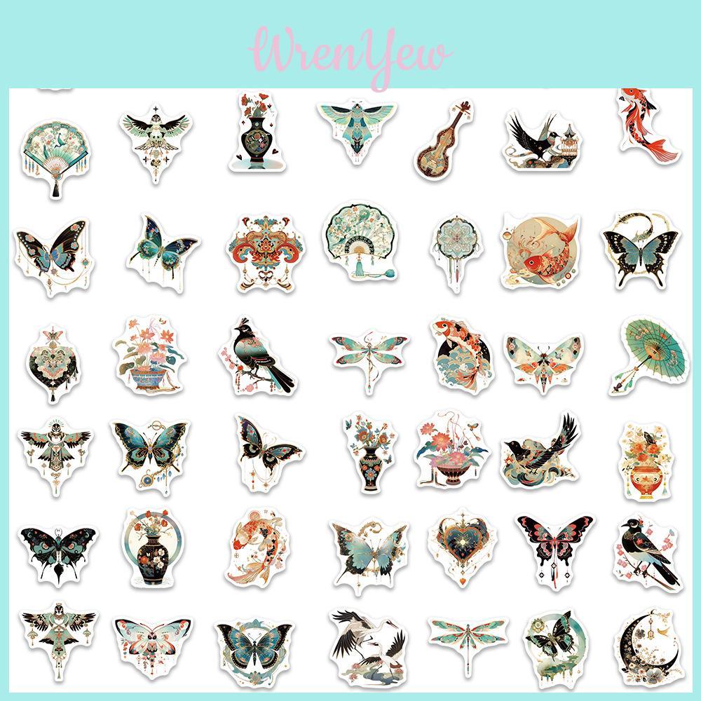 Trendy Retro Graffiti Stickers 50 Sheets For Guitar Notebook And Luggage Decor