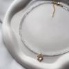 Vintage Sexy Zircon Heart Pendant Necklace For Women Female Boho Geometric Baroque Transparent Crystal Chain Jewelry