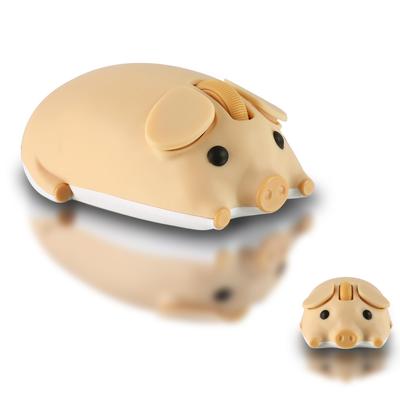 Wireless Bluetooth and USB Cute Pig Medium Compatible with Microsoft and Yellow Mouse, 2.4GHz Compatible, Design, Size, Quiet, Battery-Operated, iOS,