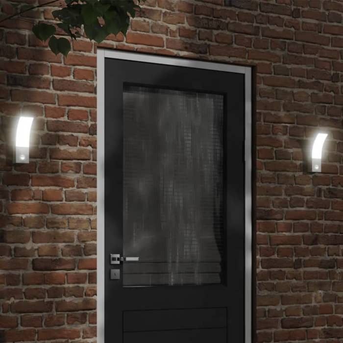 VidaXL Applique murale LED d'extérieur avec capteurs blanc, éclairage mural LED d'extérieur, lampe murale de jardin, lampe 4006266