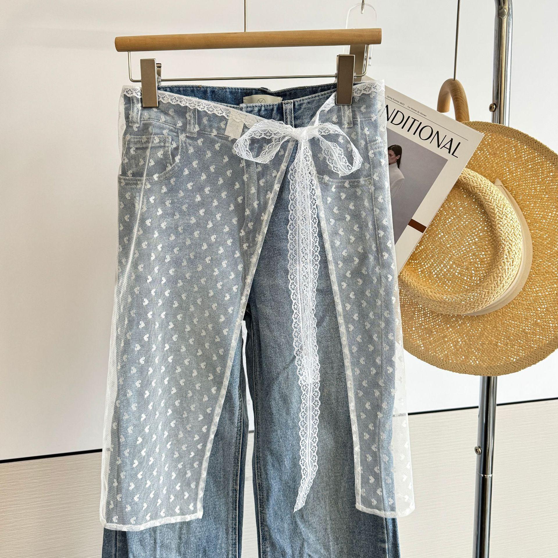 

Новая весна-лето Многослойная юбка Цельная юбка с завязками в балетном стиле Джинсовый фартук Женские юбки Универсальные модели Модные милые юбки для девочек 1PCS