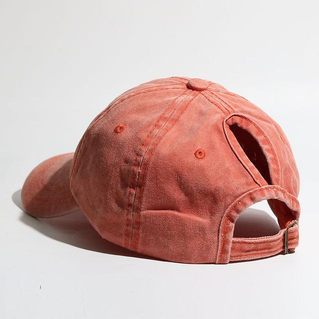 Damen-Baseballkappe mit Hohlsaum, Jeans-Sonnenhut, Baumwolle, schlichte Vintage-Schirmmütze für Outdoor-Sportarten, lässige Kappe