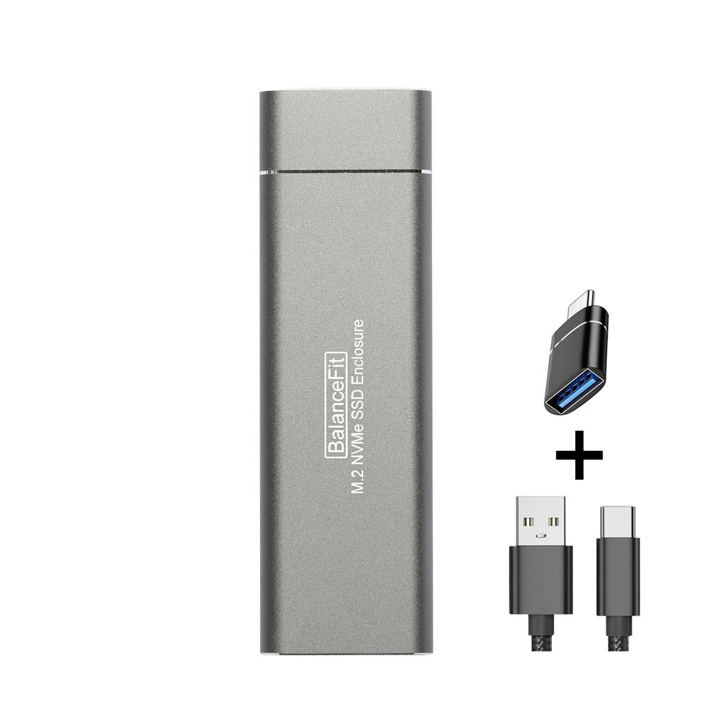 Xiaomi Aluminum M.2 NVMe Enclosure,Tool-Free, SSD Enclosure for NVMe PCIe M-Key,SSD Case for 2280 2260 2242 2230(Sata NOT Supported)