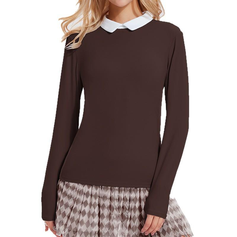Womens Long Sleeve Golf Polo Shirt Breathable Athletic Top Running Fitness Tennis