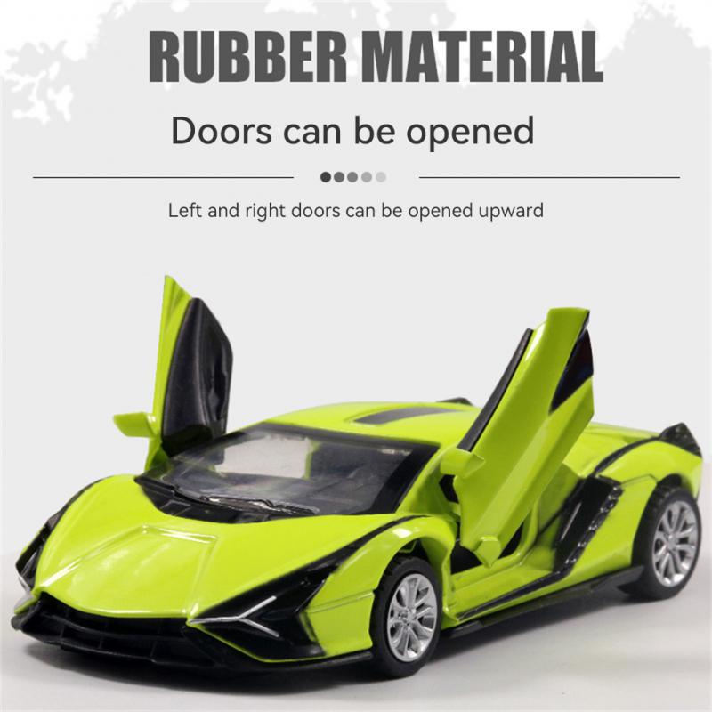 Simulation Lightning Alloy Car Model Boy Door Opening Back Force Children's Toy Car Ornaments Play-resistant