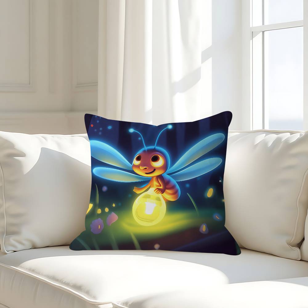 

Cartoon F-Firefly Office Cushion Pillowcase Car Cushion Cover45X45CM Lumbar Pillowcase Sofa Pillowcover 16x16Inch